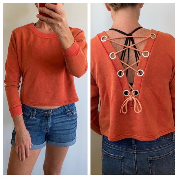 Tops - Cropped, Lace Back Top
